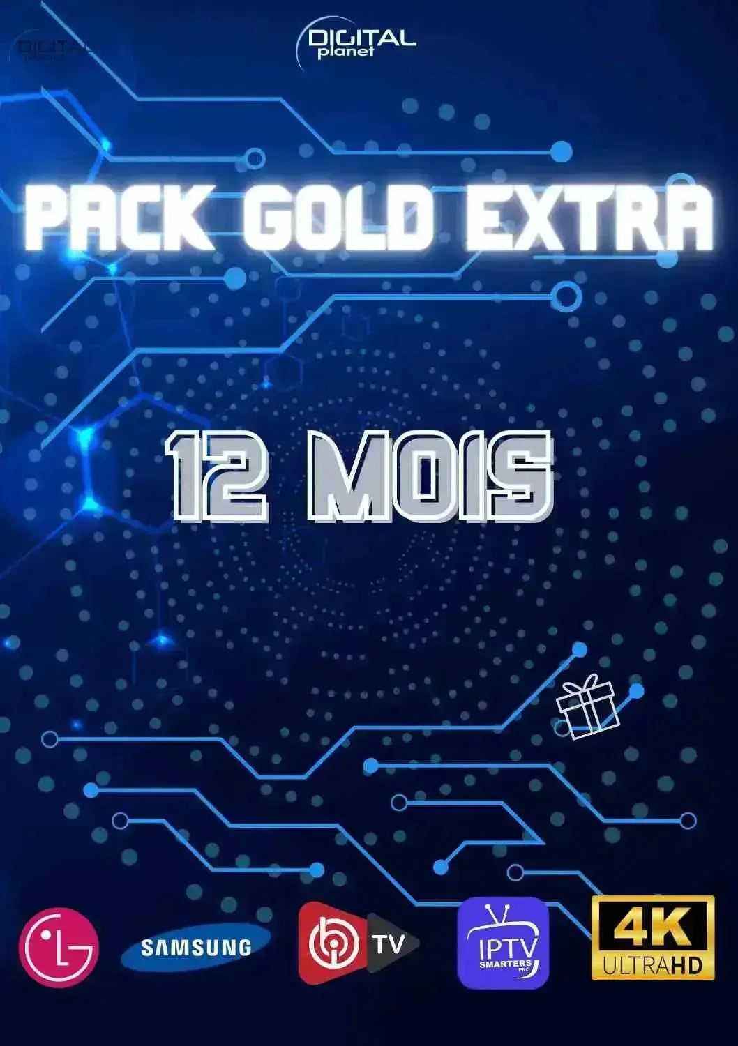 IPTV MAROC ABONNEMENT GOLD EXTRA - 12 MOIS IPTV MAROC STABLE DIGITAL PLANET