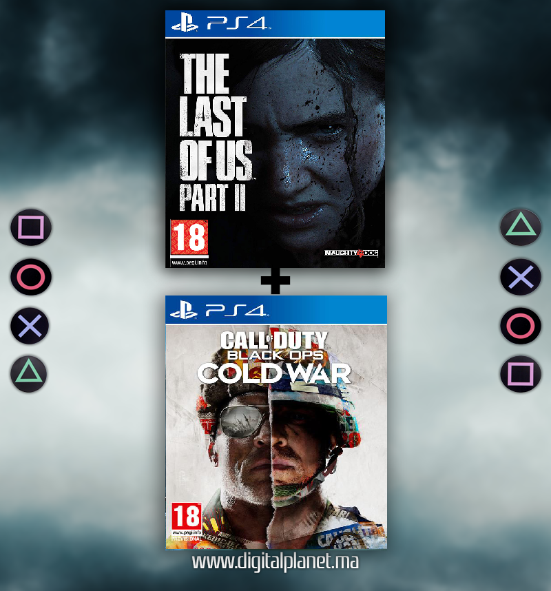 PACK JEUX PS4 THE LAST OF US II + CALL OF DUTY BO COLD WAR - COMPTE PS4 PRINCIPALE+SECONDAIRE DIGITALPLANET