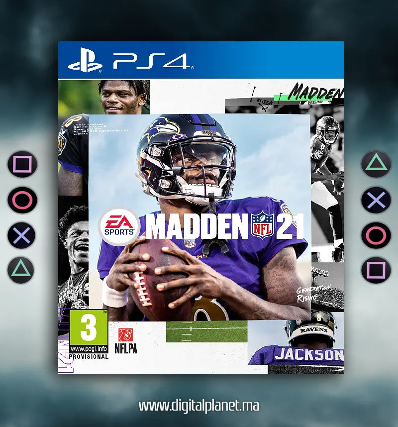 JEUX PS4 MADDEN NFL 21 - COMPTE PS4 PRINCIPALE+SECONDAIRE DIGITALPLANET