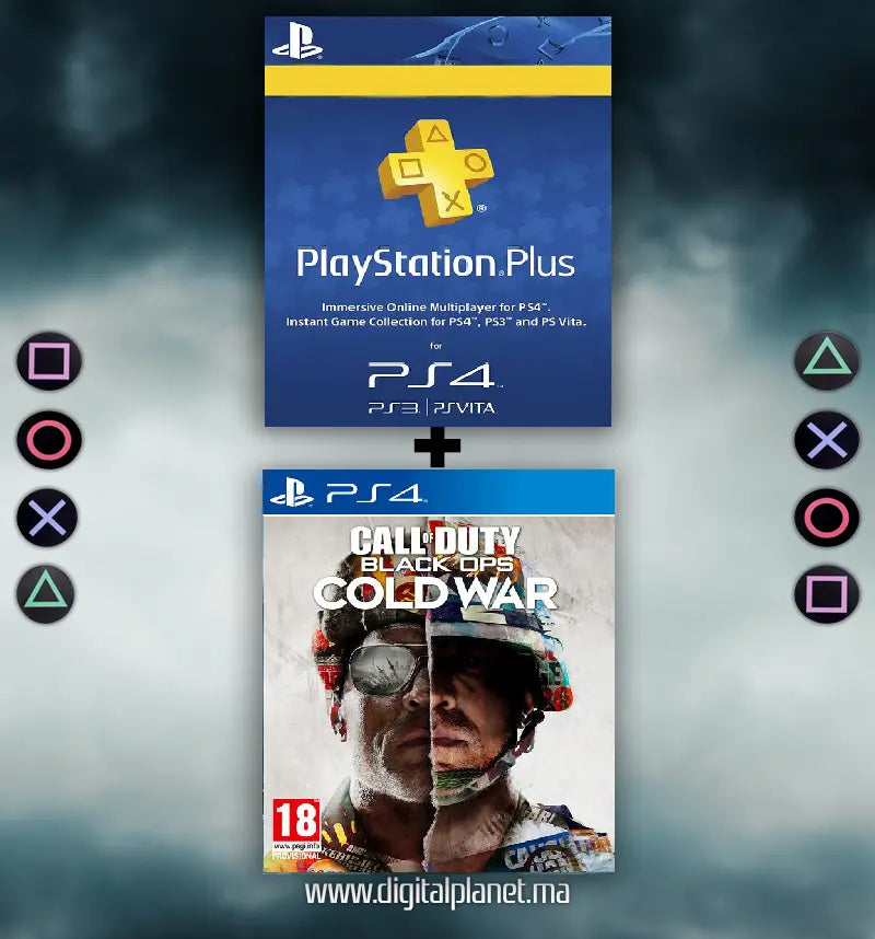 PACK JEUX PS4 CALL OF DUTY BLACK OPS COLD WAR + PS PLUS - COMPTE PS4 DIGITALPLANET