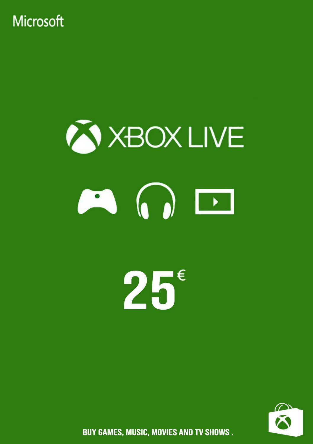 Xbox Live Carte Cadeau 25 EUR Digital Planet