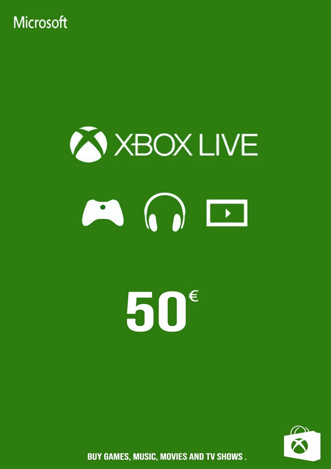 Xbox Live Carte Cadeau 50 EUR Digital Planet